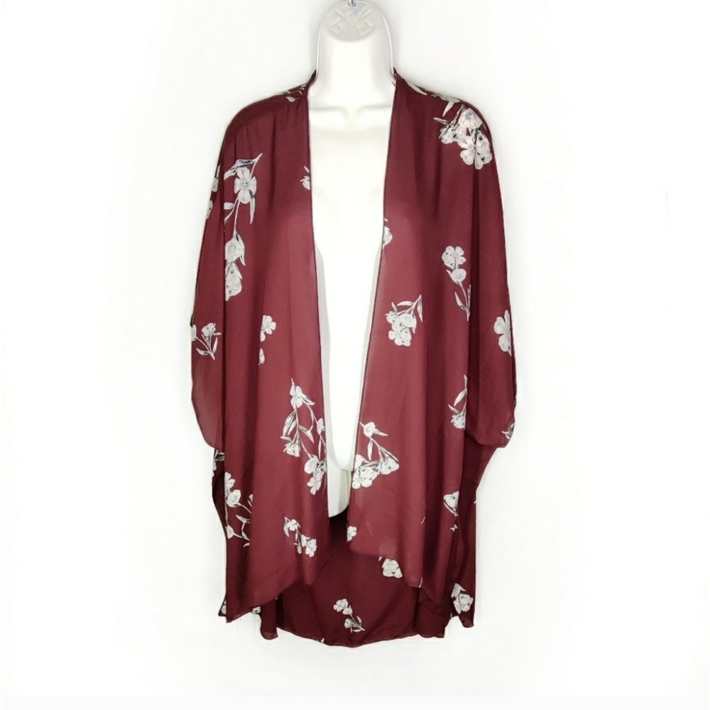 Allie Rose Kimono, Size Large, Floral Cover Up